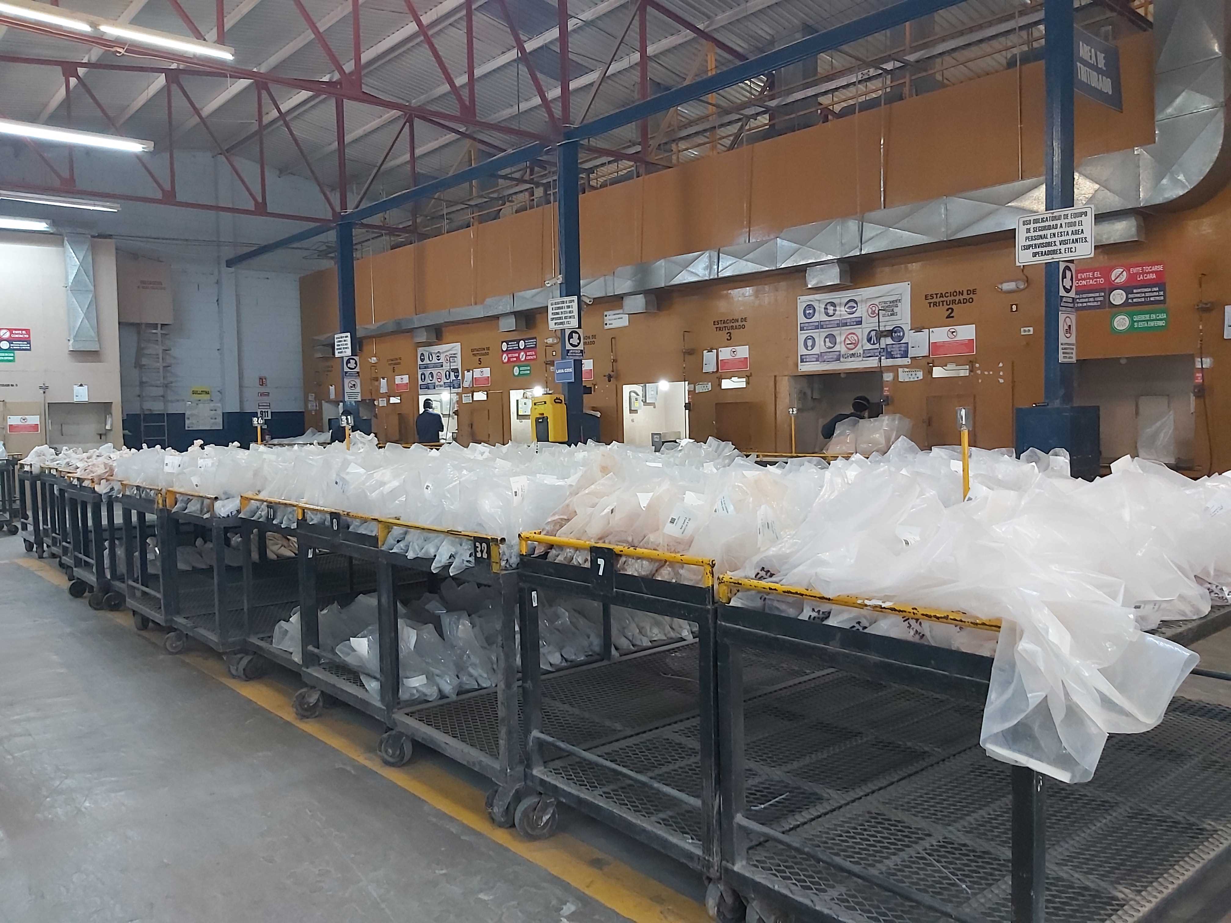 Transferência, ensacamento e homogeneização