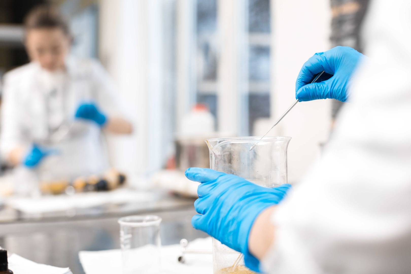 Scientist working at clinical testing laboratory
