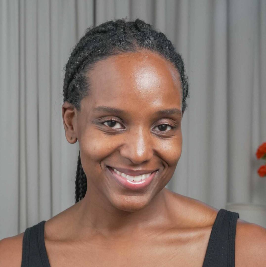 Female clinical testing panelist smiling