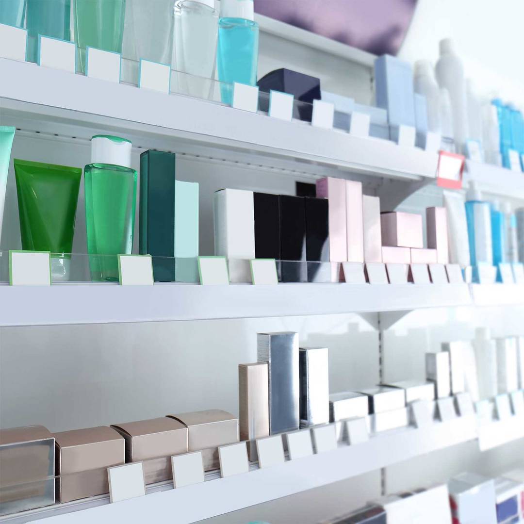 cosmetics in store