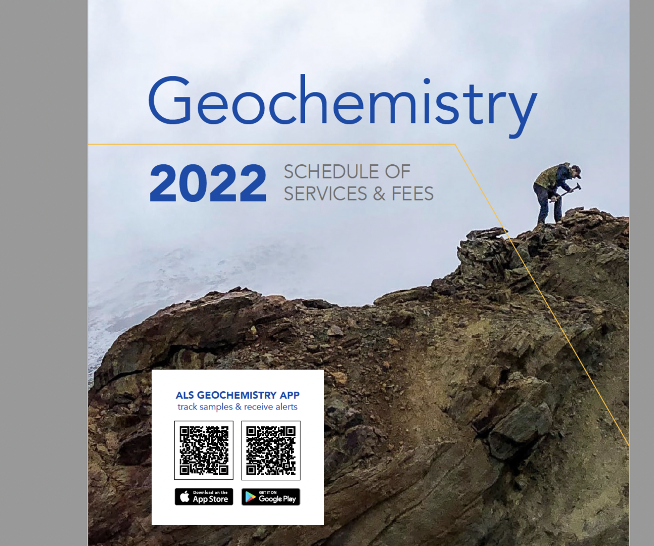 Geochemistry schedule of fees