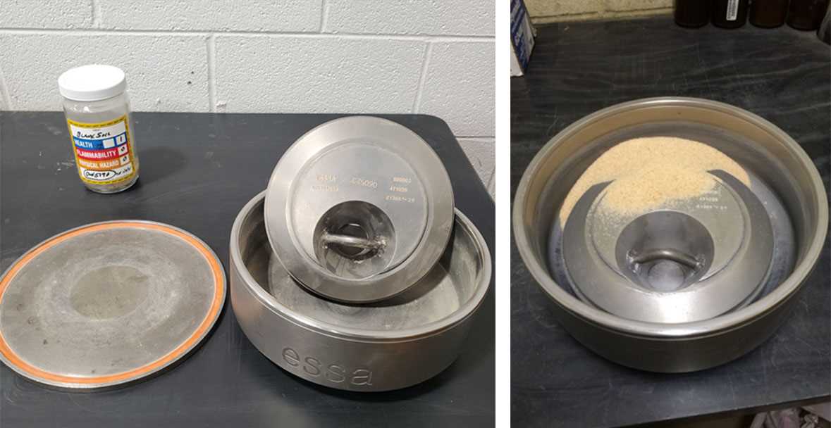 Picture 2: Puck mill bowl and puck