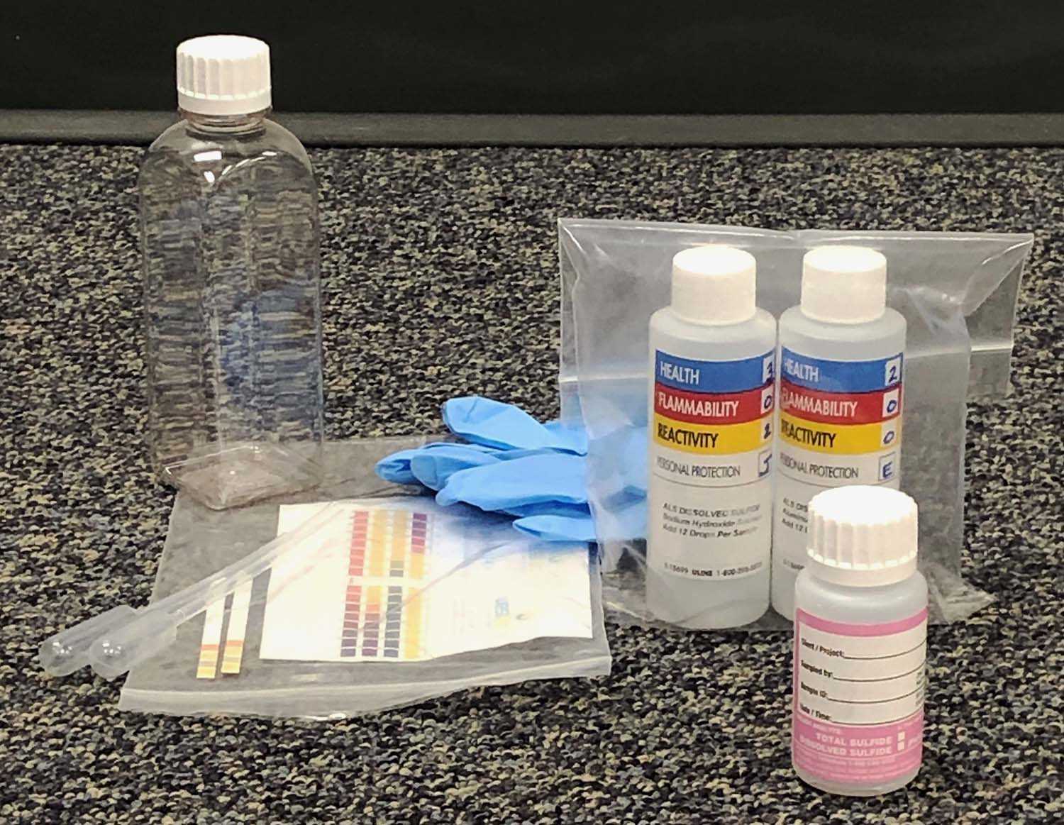 Flocculation kit and sample bottle (pink)