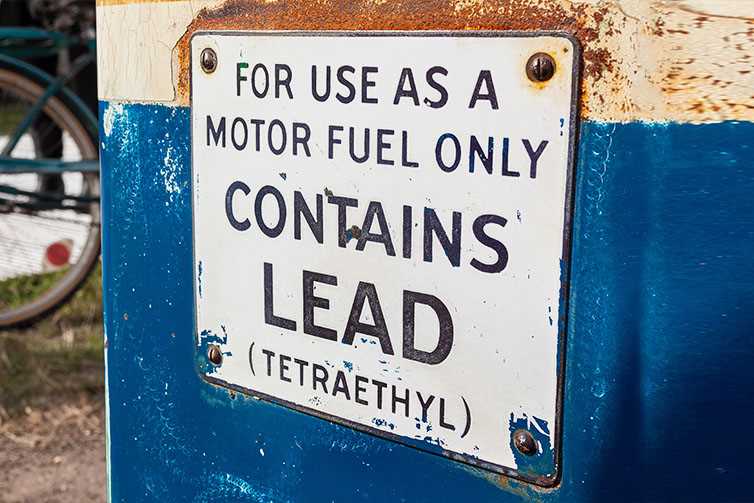 Figure 1. Gasoline pump TEL warning