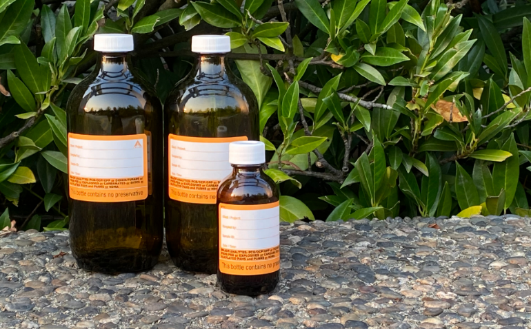 Figure 2. Old vs. New Sample Bottles – up to 90% reduction
