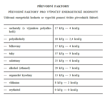 Conversion factors
