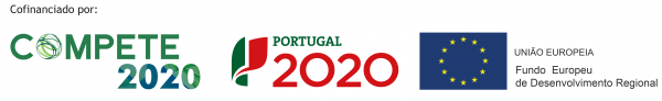 Logotipos de cofinanciamento do COMPETE 2020, Portugal 2020 e União Europeia.