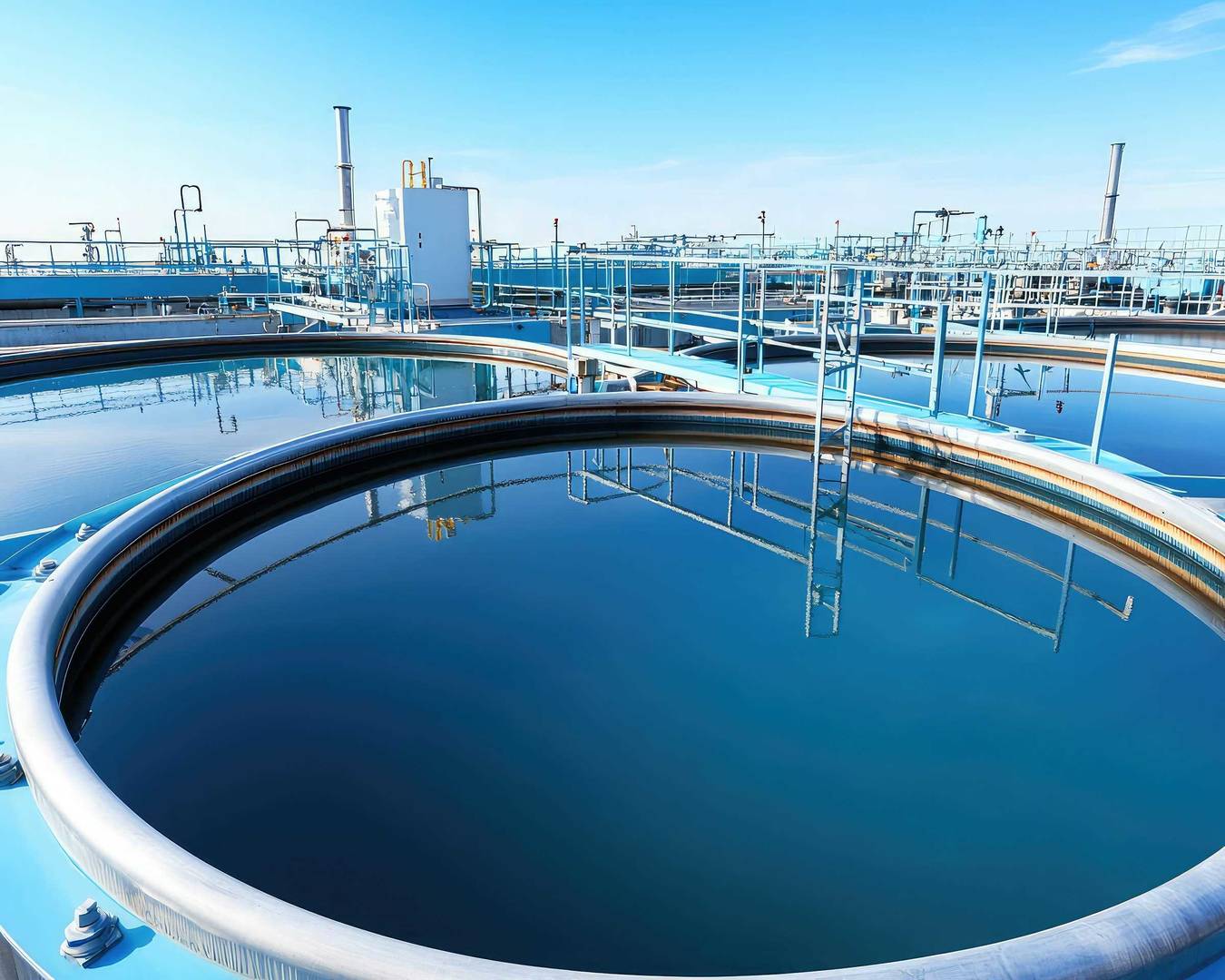 Atık su arıtma tesisi havuzları