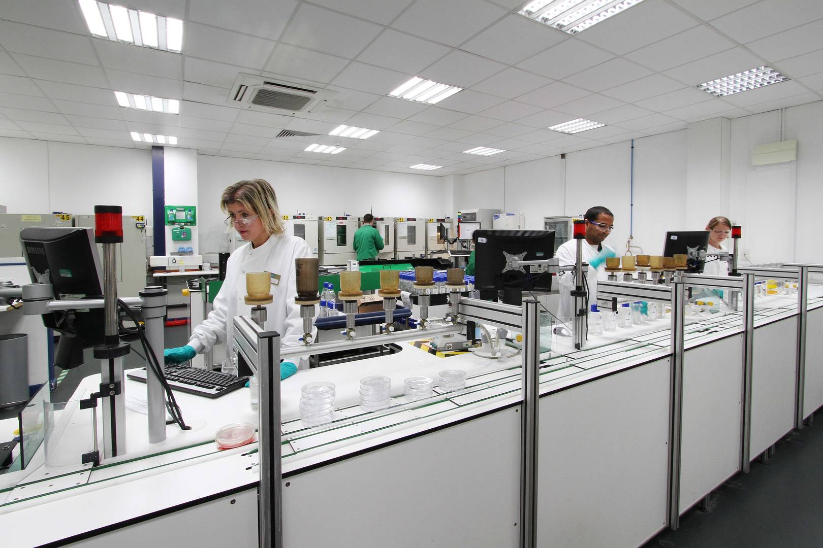 ALS microbiology specialist working in the laboratory