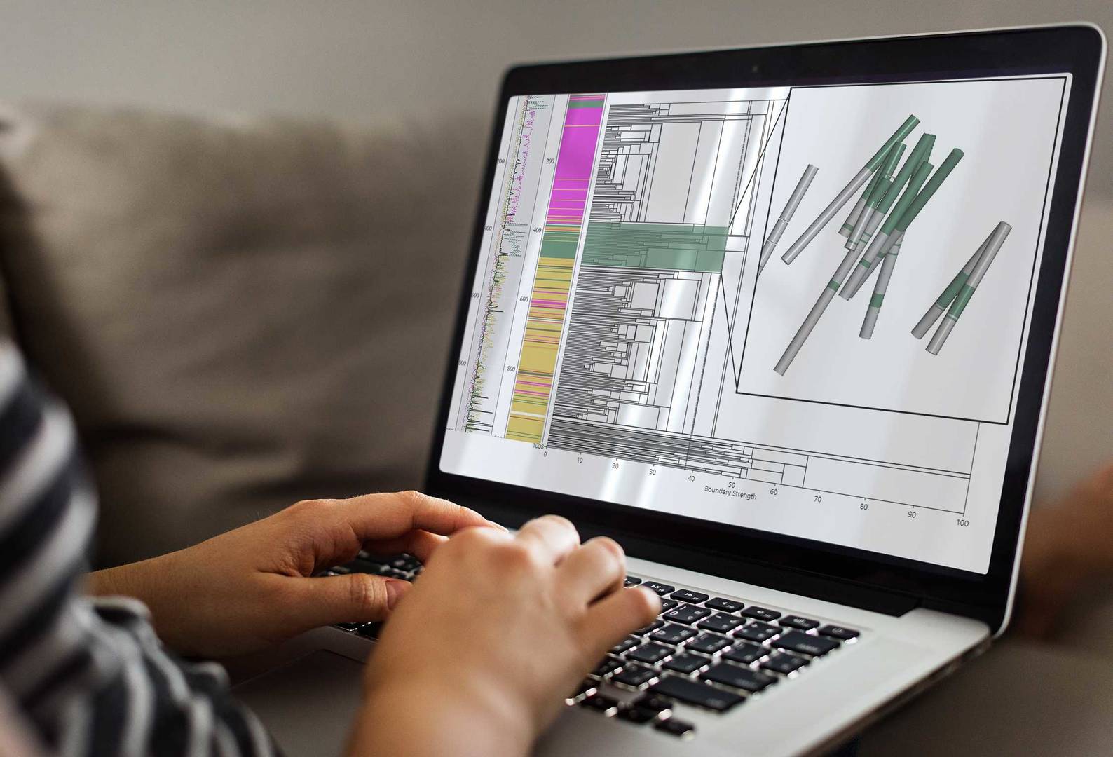 Multivariante, multiescala - Portátil con datos geológicos