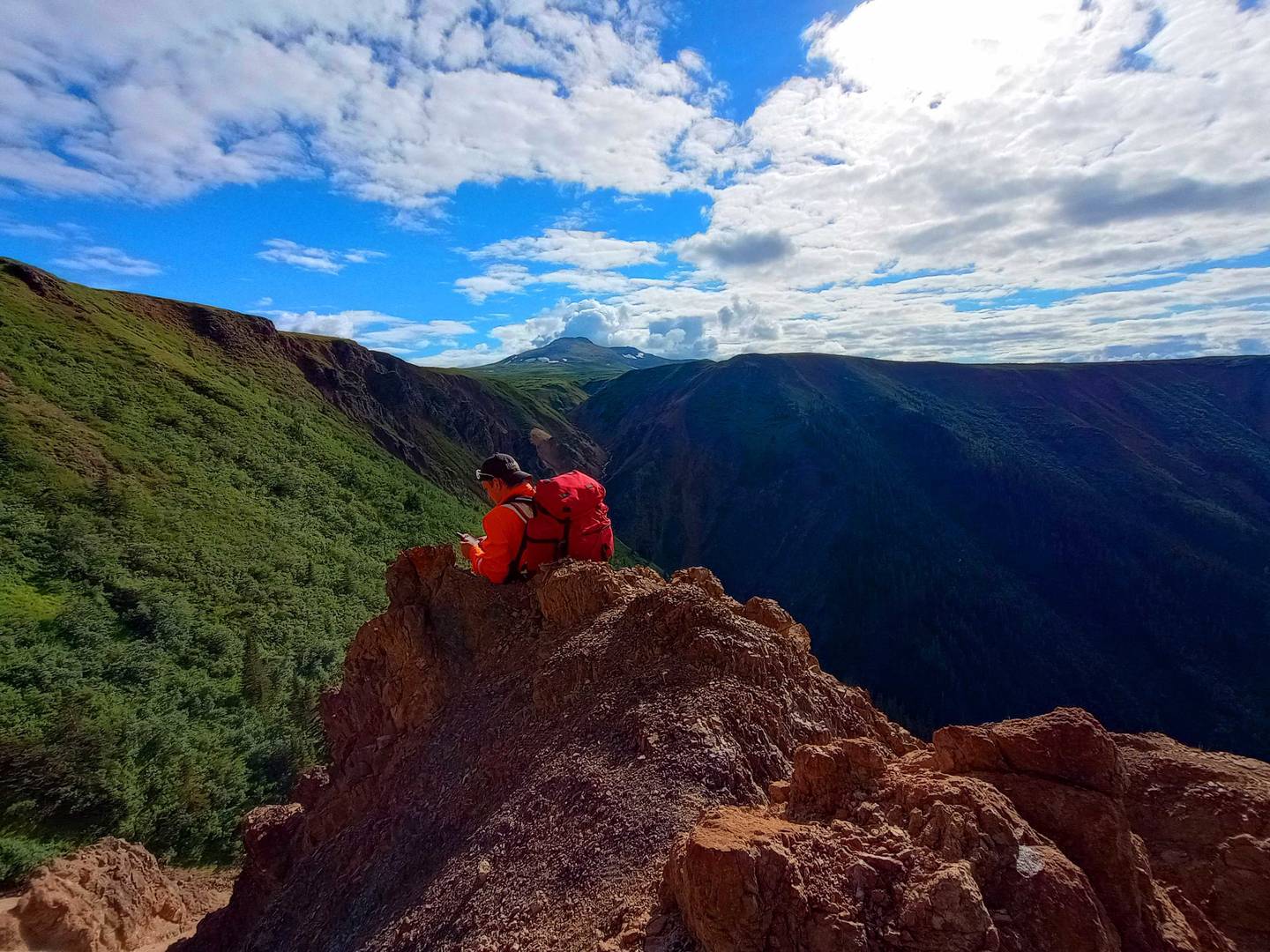 geologist at mountains