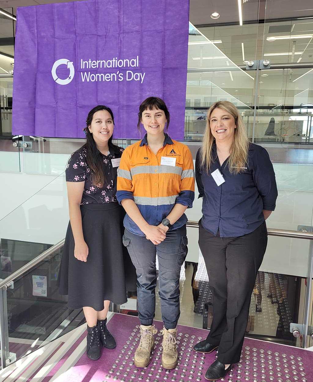 Hydrographics personnel celebrating International Women's Day