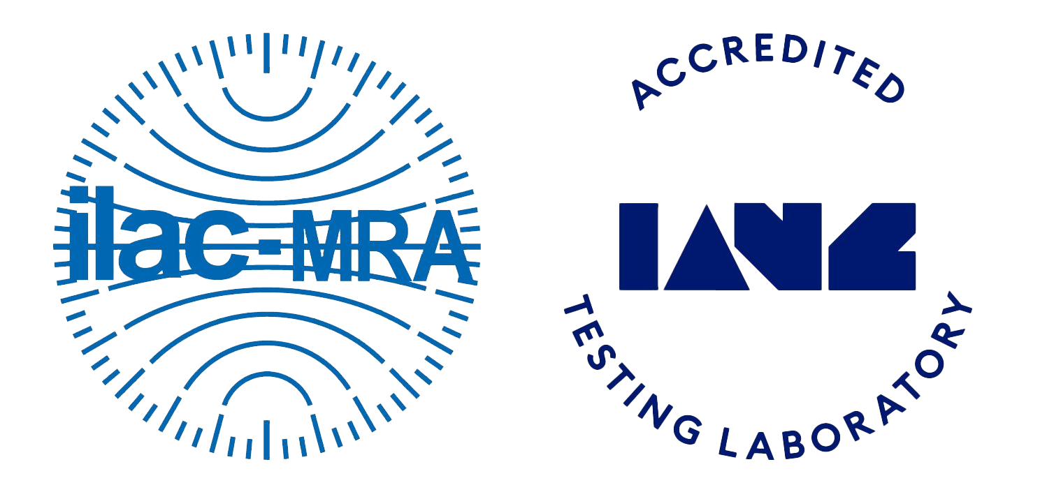 Accredited IANZ testing laboratory logo png
