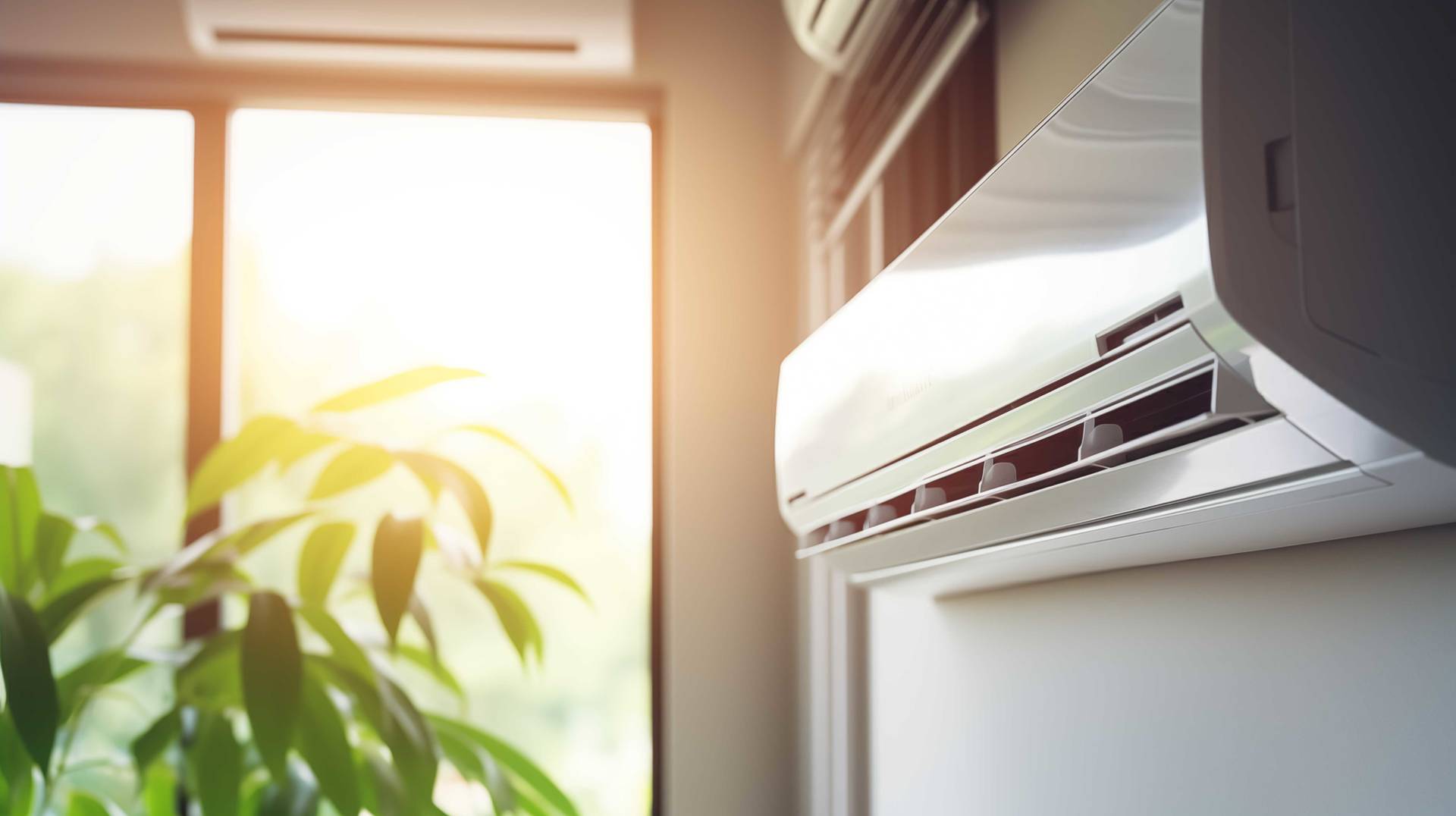 Inneklima med varmepumpe og grønnplante