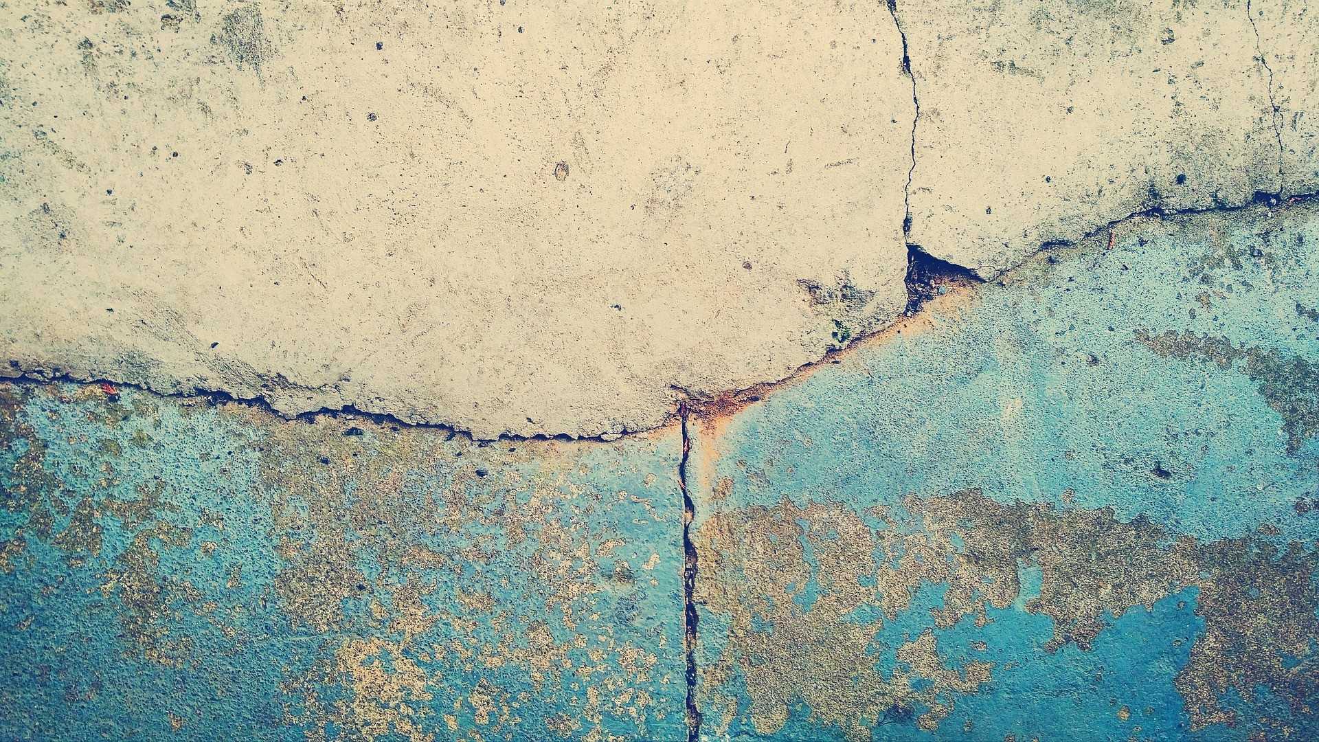 Concrete with blue color.