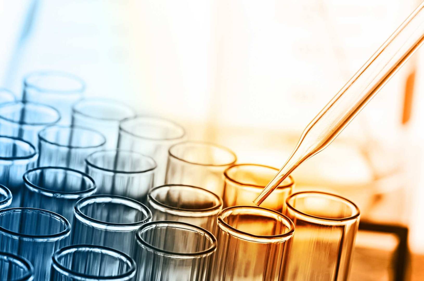 test tubes and pipette