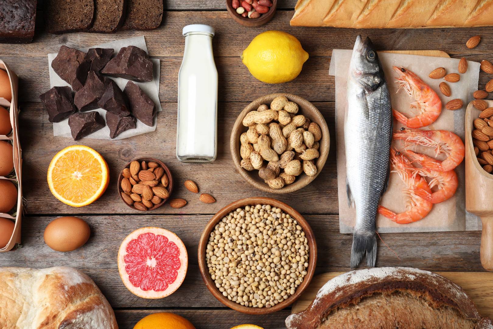 Allergens on table display