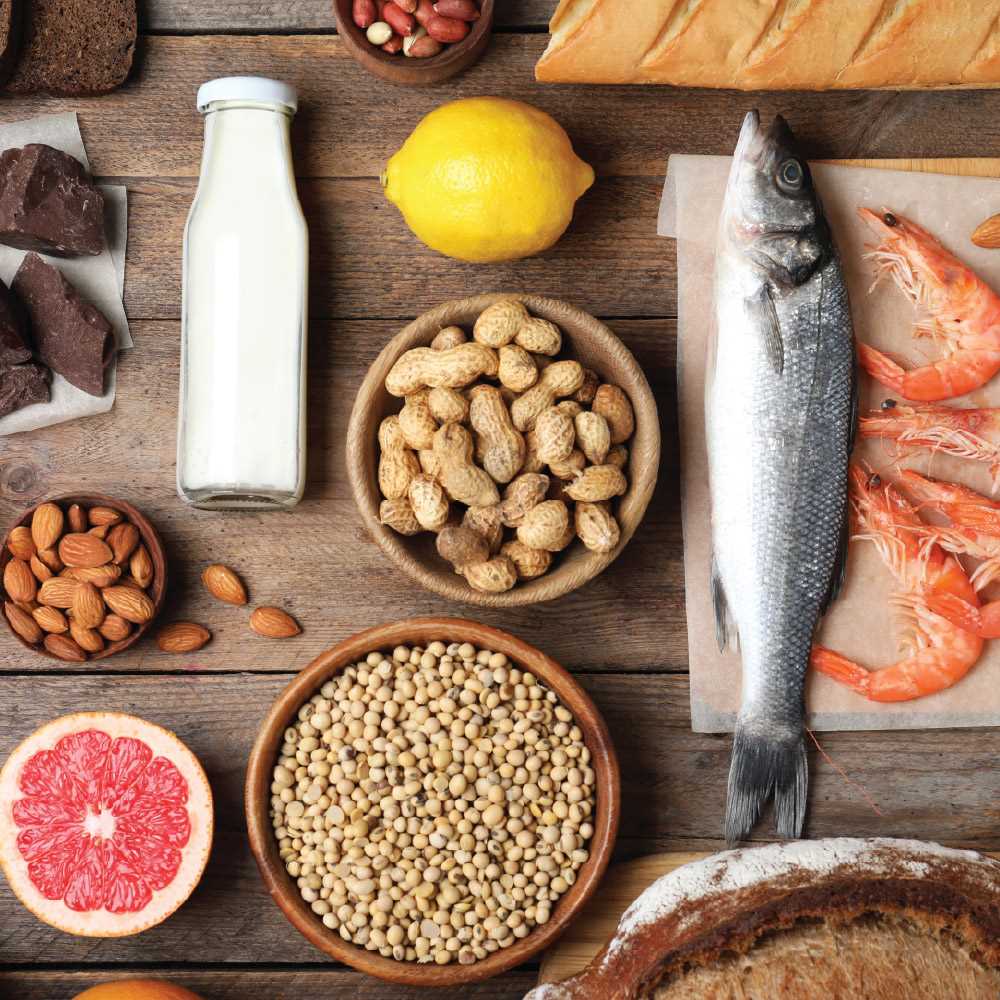 Allergens on table display